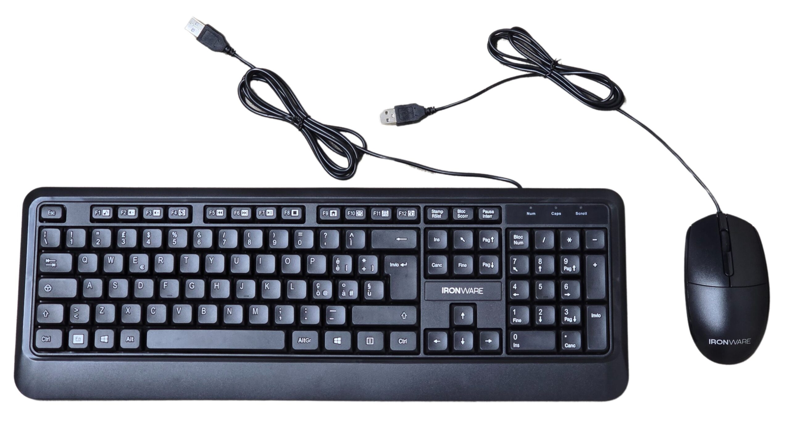KIT MOUSE E TASTIERA IRONWARE MOD. MK1